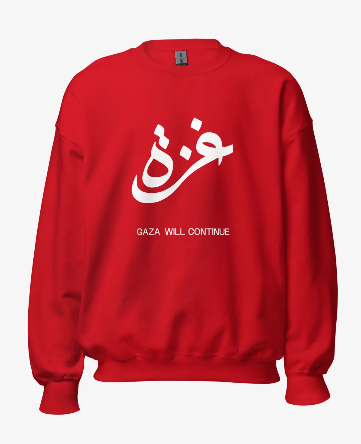 Gaza Crewneck Sweatshirt – Red - Image 2
