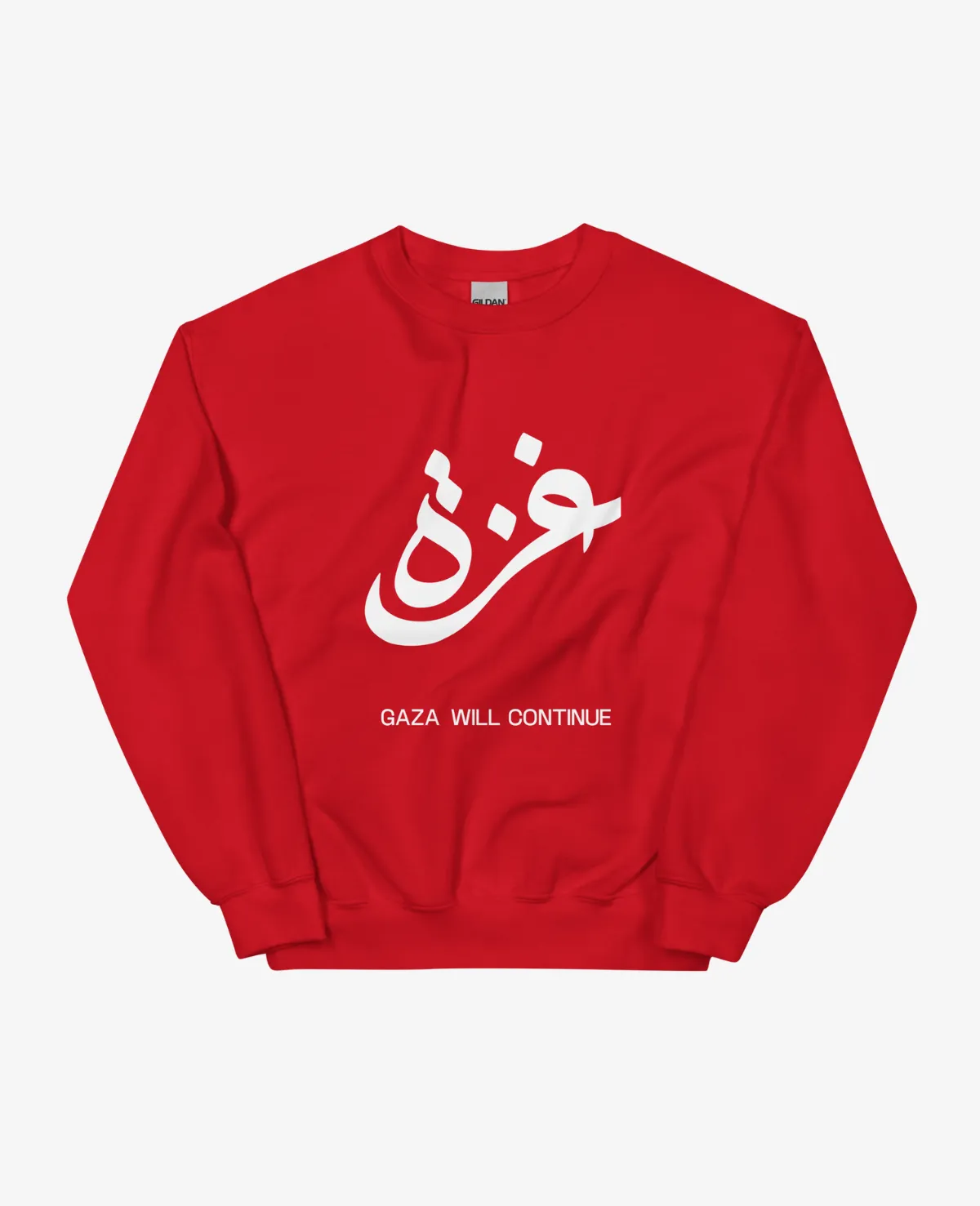 Gaza Crewneck Sweatshirt – Red - Image 4