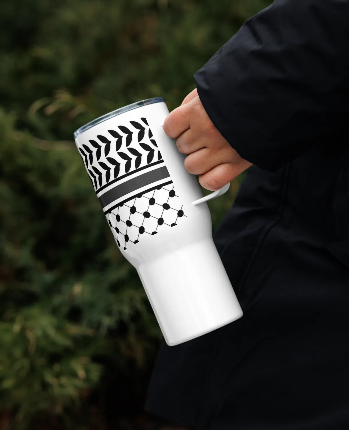 Gaza Travel Mug with Handle - Image 5